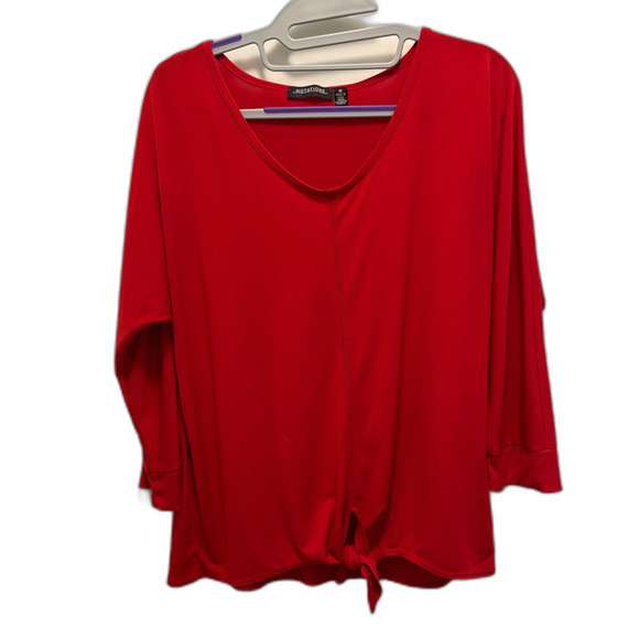 Notations Top 3/4 Sleeves Size Medium Red EUC - Picture 4 of 6